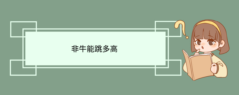 非牛能跳多高